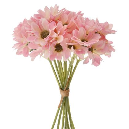 Букет изкуствени розови маргаритки 30см с 36 цветя