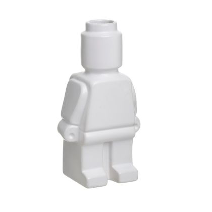 Керамична ваза LEGO бяла 11x7x20