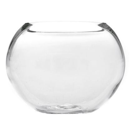 GLASS SPHERE VASE D15X12CM