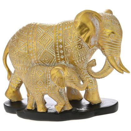 Златиста фигура слон 25х11х17 см
