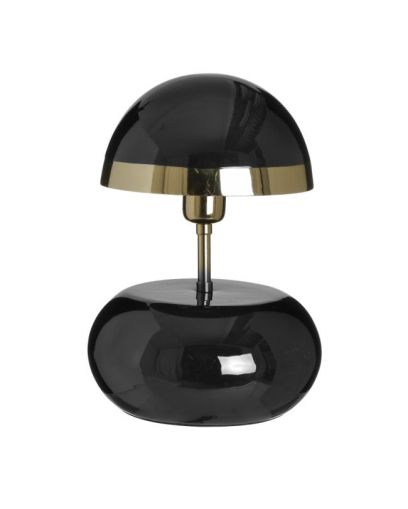 Нощна лампа с метален емайл черно/златно φ22χ33