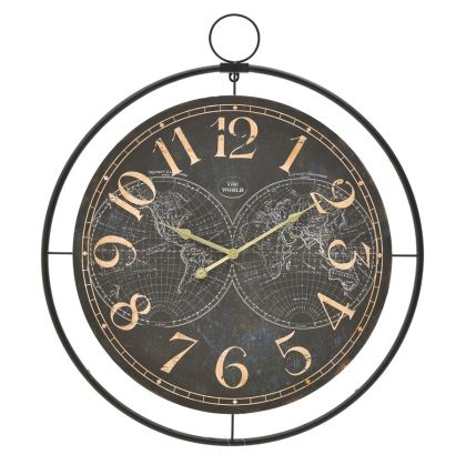 Стенен часовник метал/дърво 60x4.5x60