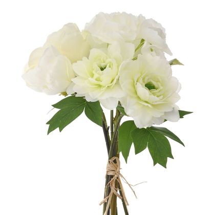 Букет от изкуствени бели рози 30CM