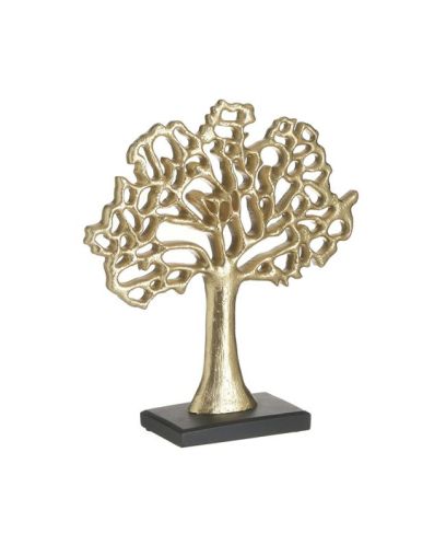 Декоративна фигура дърво златно/черно 20x8x23