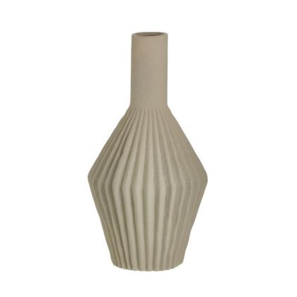 Керамична ваза бежова φ15χ29