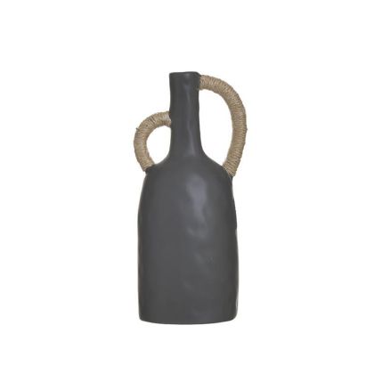 Керамична ваза черна/натурална 12x10x28