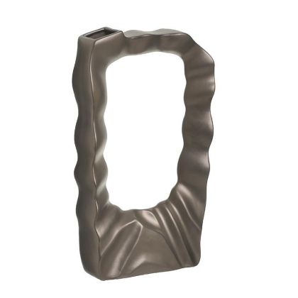 Керамична ваза бронз 31х10х54