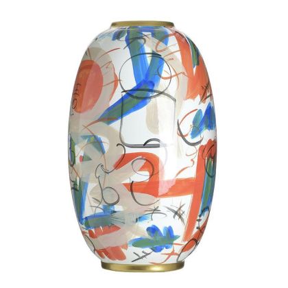Керамична ваза многоцветна φ20x50