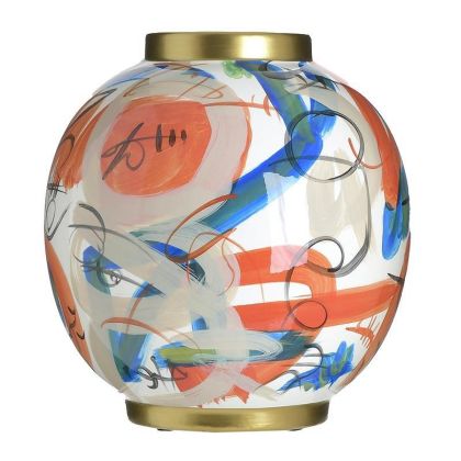 Керамична ваза многоцветна φ27x30