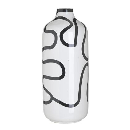 Керамична ваза бяла/черна φ15x36