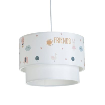 FABRIC CEILING LUMINAIRE FOR KIDS WHITE WITH DESIGNS Φ30Χ20/82