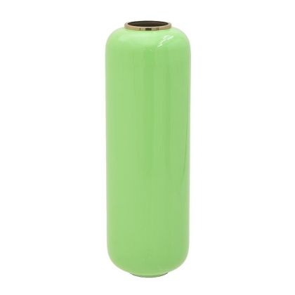 Метална ваза зелена φ25x69