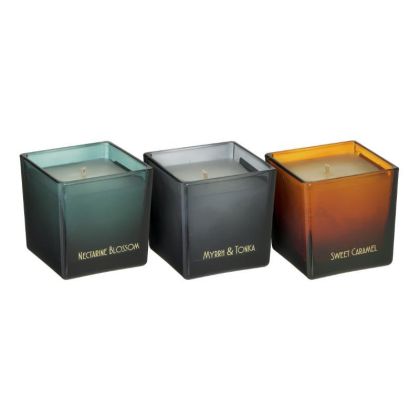 PARRAFIN CANDLE IN GLASS JAR 4 SCENTS 200gr