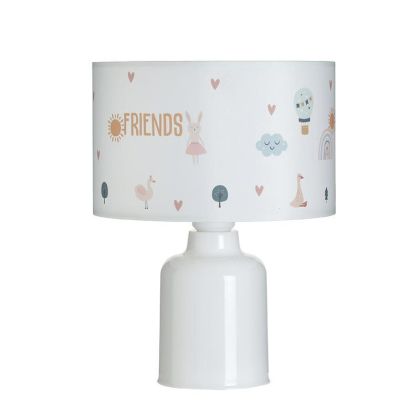 PL/FABRIC TABLE LUMINAIRE FOR KIDS WHITE WITH DESIGNS Φ24Χ32