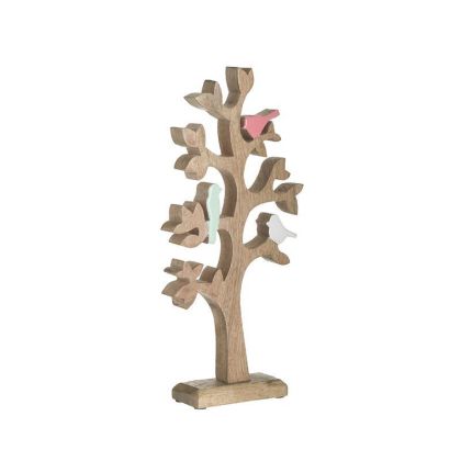 WOODEN TABLE DECO TREE NATURAL 32X5X15