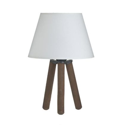 WOODEN/FABRIC TABLE LUMINAIRE BROWN/WHITE Φ22Χ32