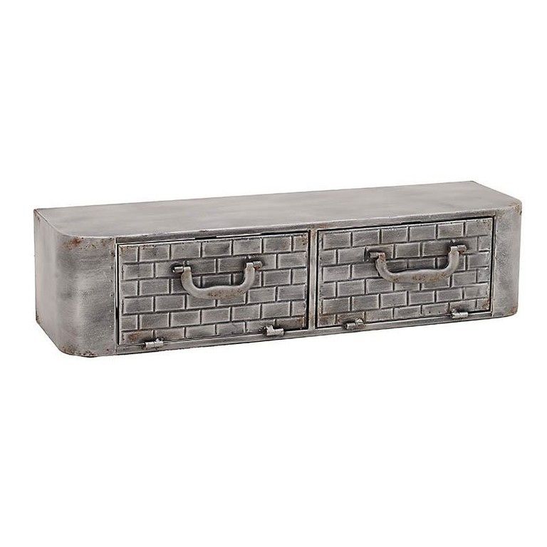 METAL WALL SHELF IN GREY COLOR 68Χ20Χ16