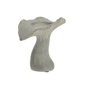 CEMENT CANDLE HOLDER GREY/GOLDEN 16X15X18