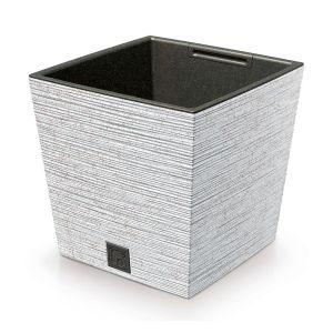 ECO BEIGE PLANTER FURU SQUARE ECO WOOD 30X30X29 CM MADE OF RECYCLED PLASTIC AND 33% WOOD
