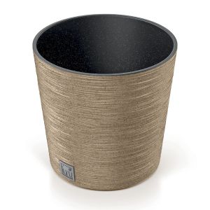 ECO NATURO PLANTER FURU ROUND ECO WOOD D 30X29 CM MADE OF RECYCLED PLASTIC AND 33% WOOD