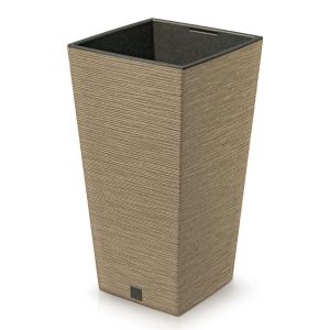 ECO NATURO PLANTER FURU SQUARE ECO WOOD 35X35X66 CM MADE OF RECYCLED PLASTIC AND 33% WOOD