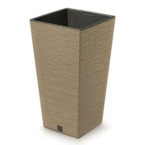 ECO NATURO PLANTER FURU SQUARE ECO WOOD 40X40X76 CM MADE OF RECYCLED PLASTIC AND 33% WOOD