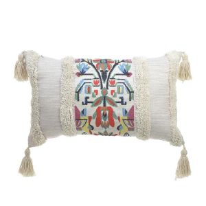 FABRIC CUSHION WITH FLASHES MULTICOLOR 30X50