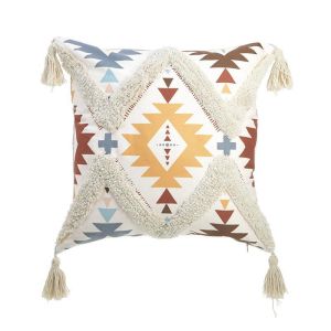 FABRIC CUSHION WITH FLASHES MULTICOLOR 45X45