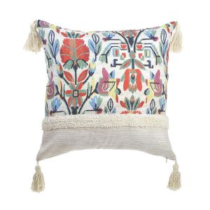 FABRIC CUSHION WITH FLASHES MULTICOLOR 45X45