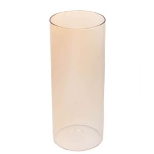 HONEY BROWN GLASS CYLINDER VASE 12X30CM