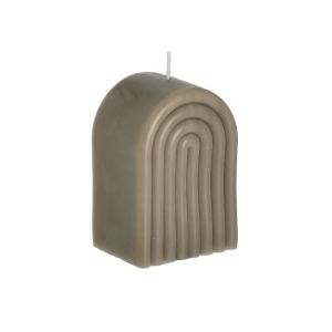PARAFFIN CANDLE GREY 8X6X11