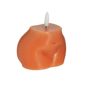 PARAFFIN LED CANDLE BROWN (NOT INCLUDED BATTERIES) 10X7X8
