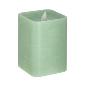 PARAFFIN LED CANDLE GREEN/GOLDEN (NOT INCLUDED BATTERIES) 8X8X10