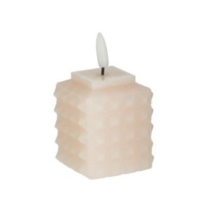 PARAFFIN LED CANDLE PINK (NOT INCLUDED BATTERIES) 7Χ7Χ7