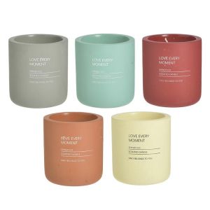 SCENTED PARAFFIN CANDLE IN CEMENT JAR 5 SCENTS 360gr Φ10X10