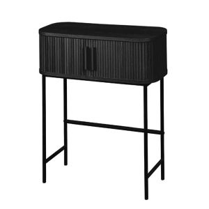 WOODEN CONSOLE TABLE BLACK 80X30X70