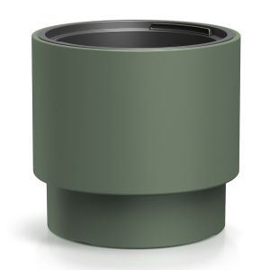 Зелена пластмасова кашпа heos d 38x28 см