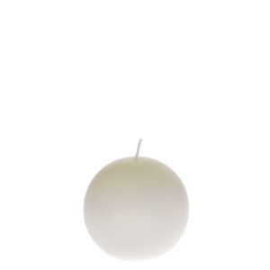 Свещ бяла топка 10 см
