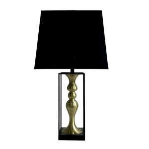 Метална нощна лампа цвят златен/черен Φ33X62