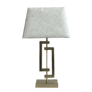 Метална нощна лампа цвят кремав/златен Φ33X56