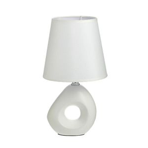 Настолна керамична лампа бяла 12X6X29