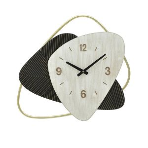 Стенен часовник с рамка метал/дърво 53X5X50