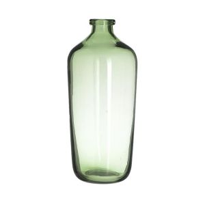 Стъклена ваза зелен цвят Φ17Χ41