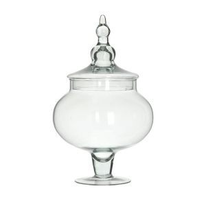 Стъклена ваза прозрачна Φ19Χ32