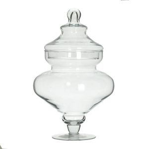 Стъклена ваза прозрачна Φ22X27