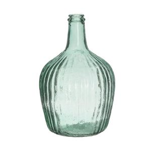 Стъклена ваза светло зелен цвят Φ19X31