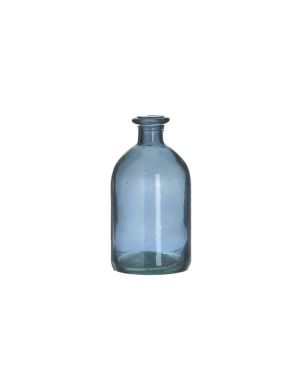 Стъклена ваза синя Φ11X21