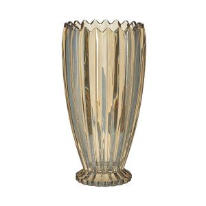 Стъклена ваза цвят амбър Φ13X27