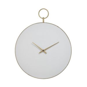 Часовник за стена метал в бяло/златно 40x4x40