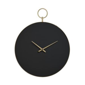 Часовник за стена метал в черно/златно 40x4x40